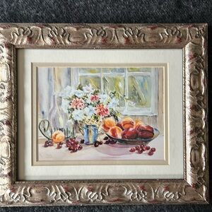 Art Print Stil Life Matted Framed Glass